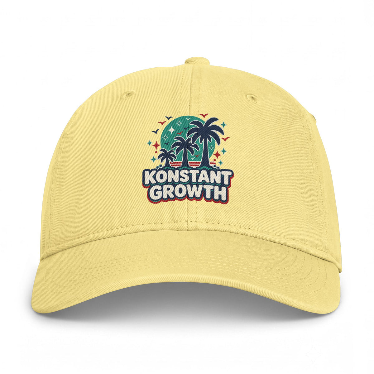 Konstant Growth Palm Hat — Coastal Vintage Baseball Cap Printify