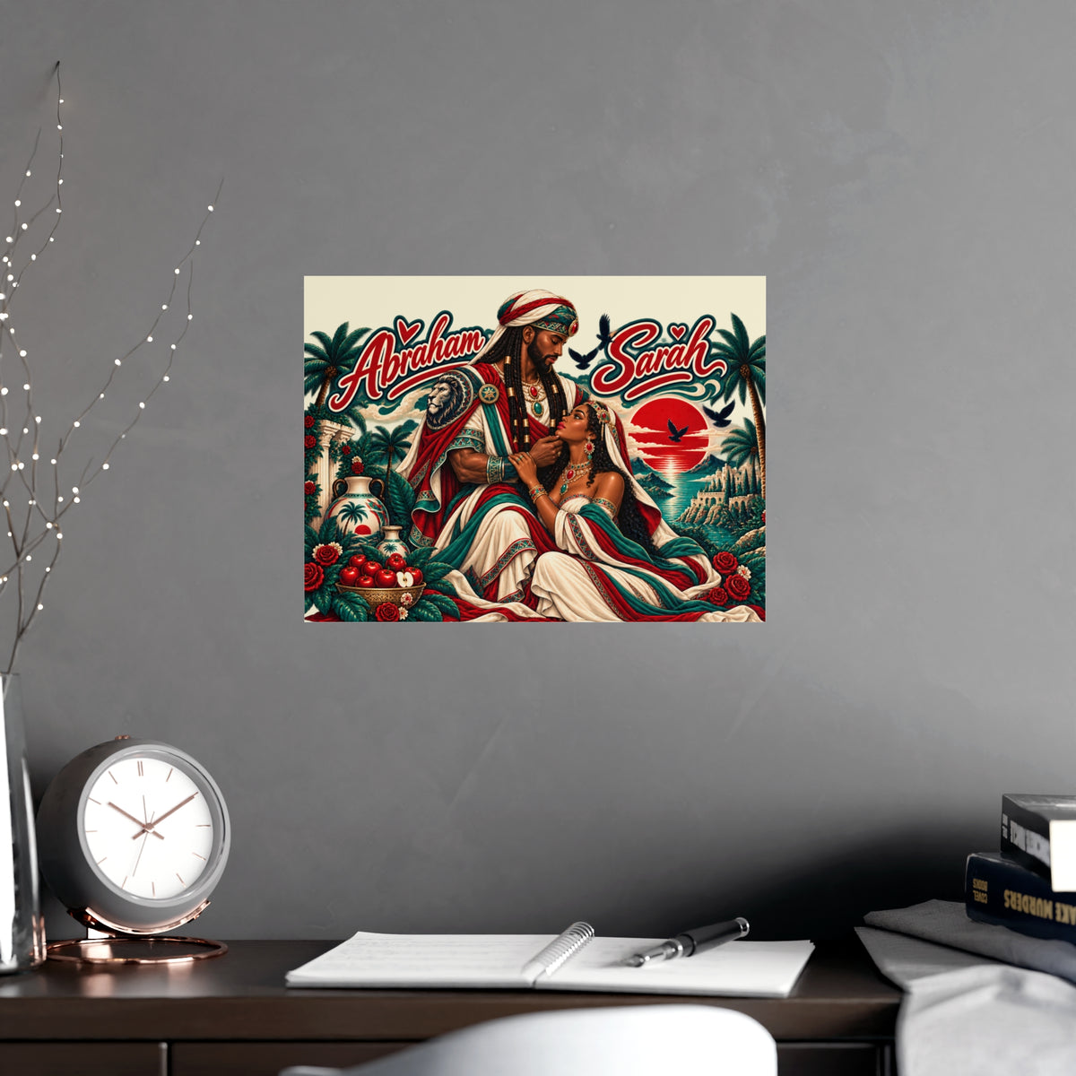 Personalized Abraham & Sarah Vintage-Style Matte Poster