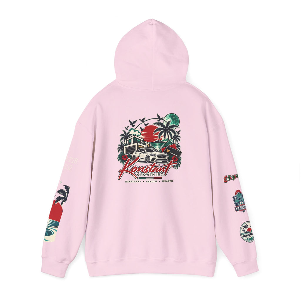 Blessed Hoodie | Surfer Palm Wave Graphic Hoodie, Tropical Beach Sweatshirt