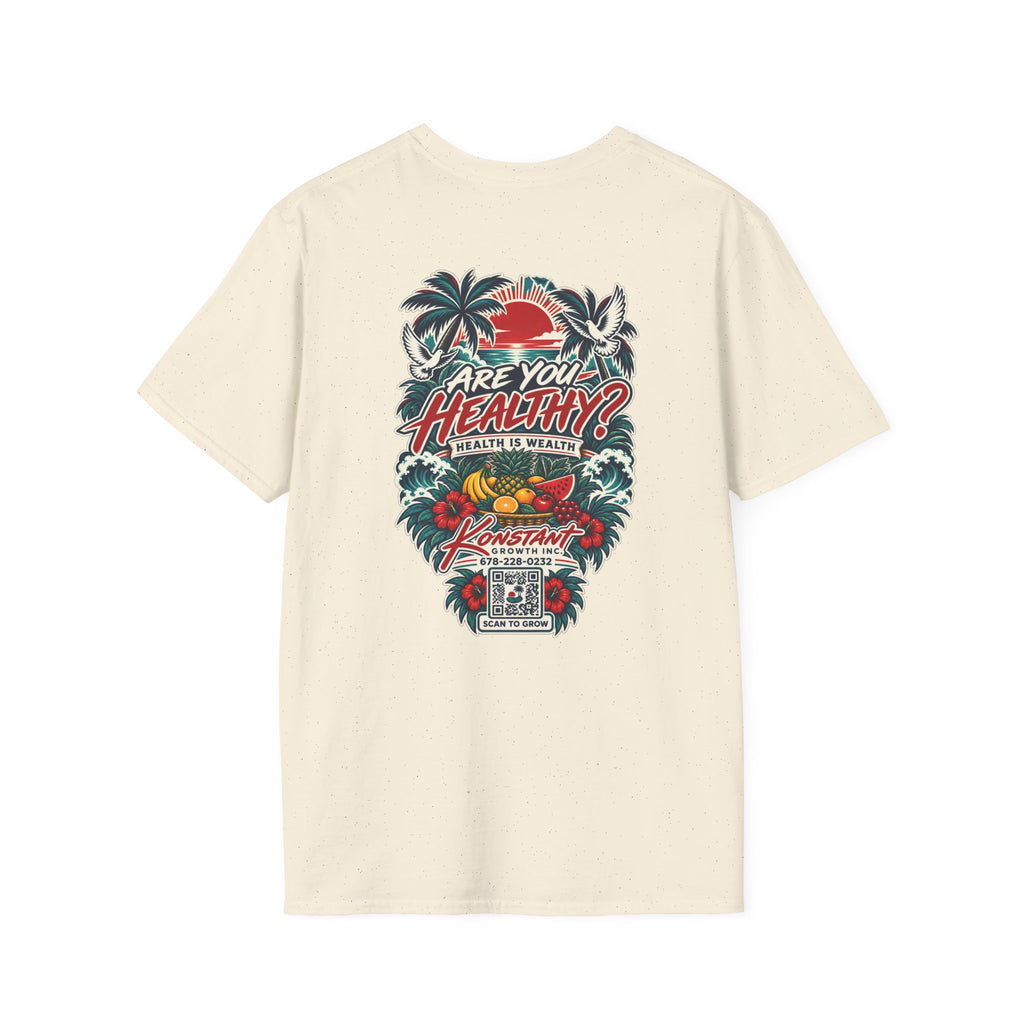 Are You Healthy? Tropical Graphic T-Shirt — Konstant Growth Wellness Tee