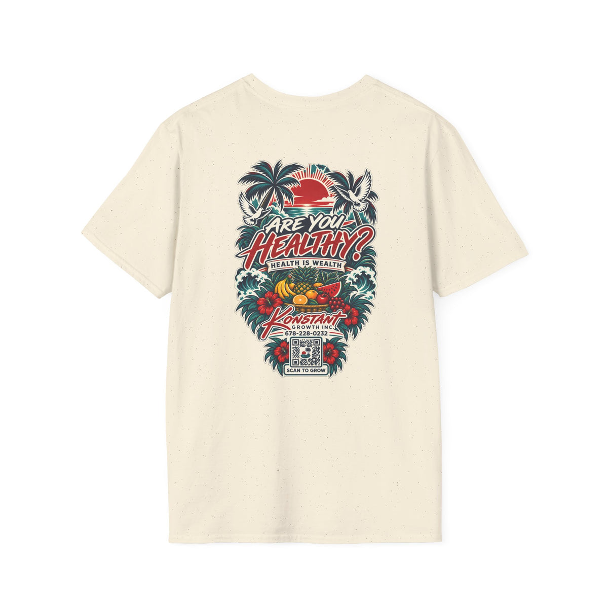 Are You Healthy? Tropical Graphic T-Shirt — Konstant Growth Wellness Tee