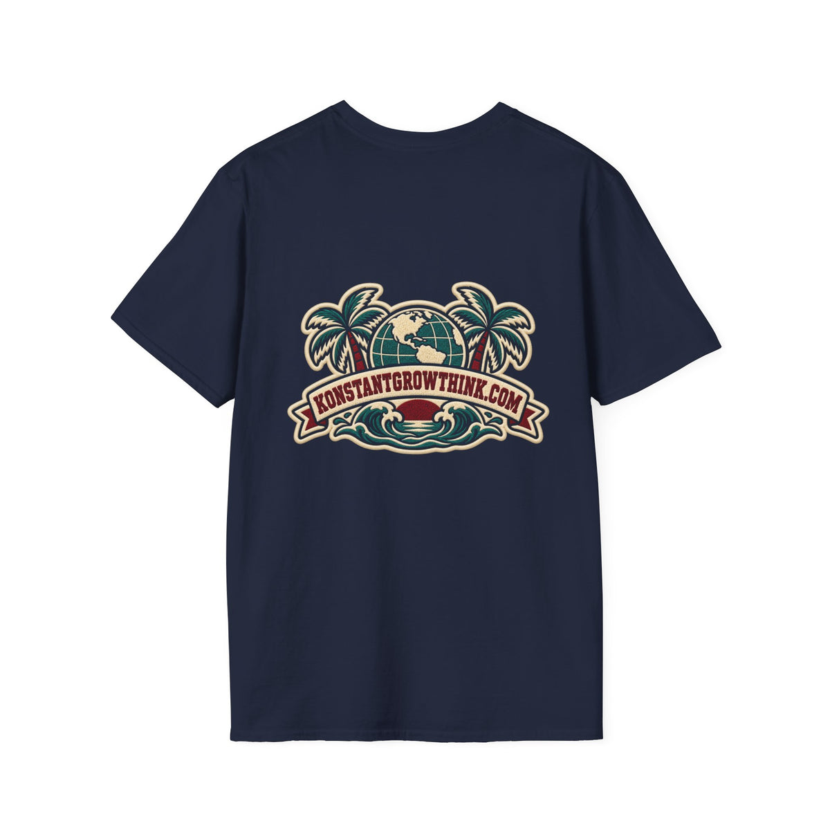 Clean Wave T-Shirt — Vintage Surf Logo Tee (beach palms, "CLEAN")