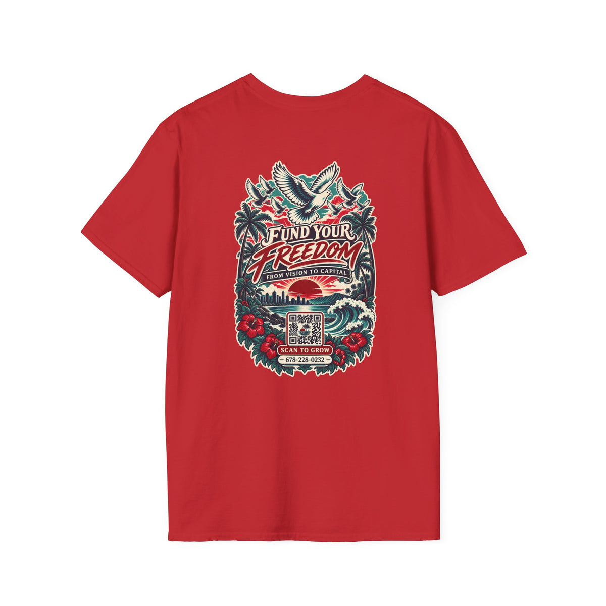 T-Shirt — 'Fund Your Freedom' Retro Graphic Tee (Konstant Growth Co.)