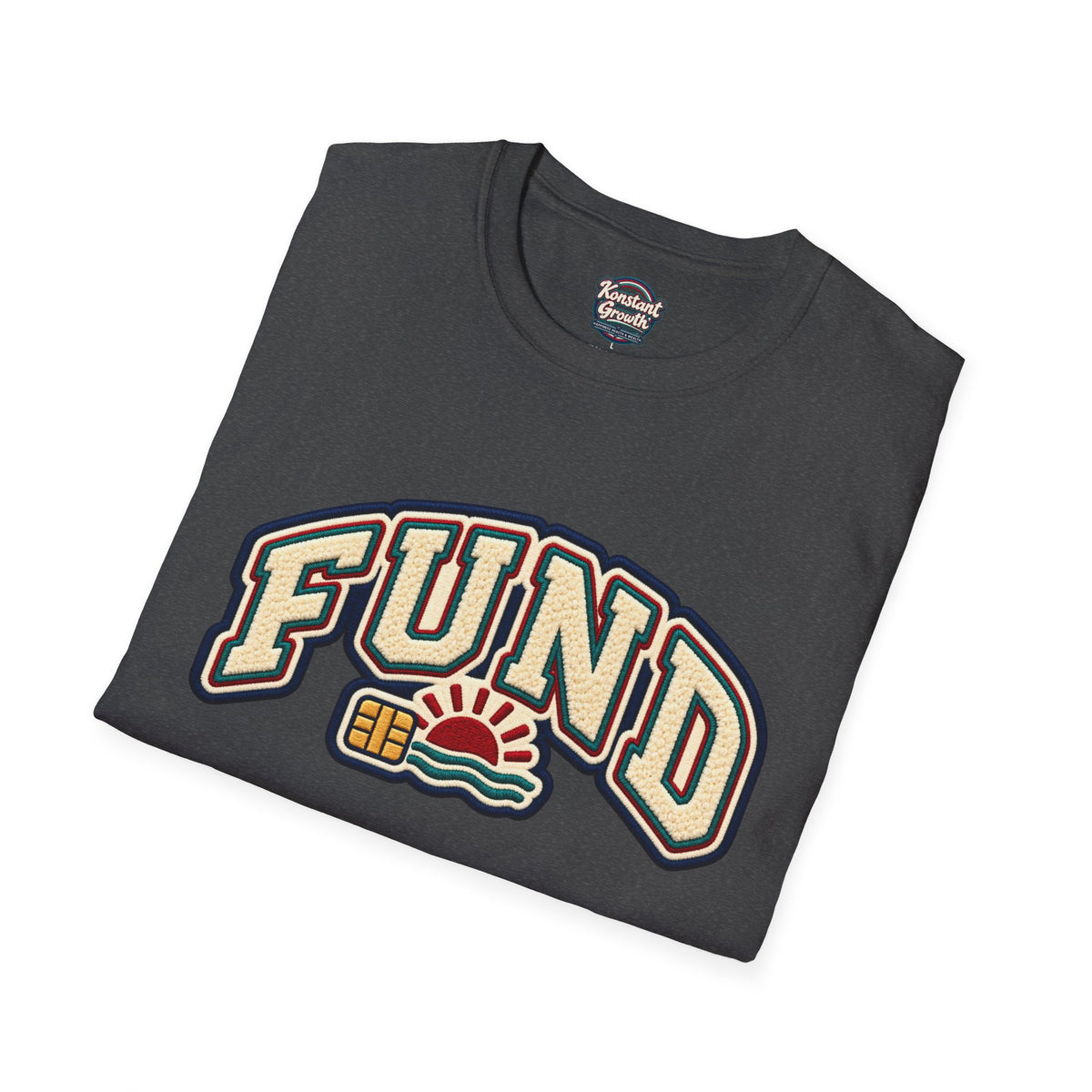 Fund & Grow Graphic T-Shirt — Retro Surf Floral Design Printify