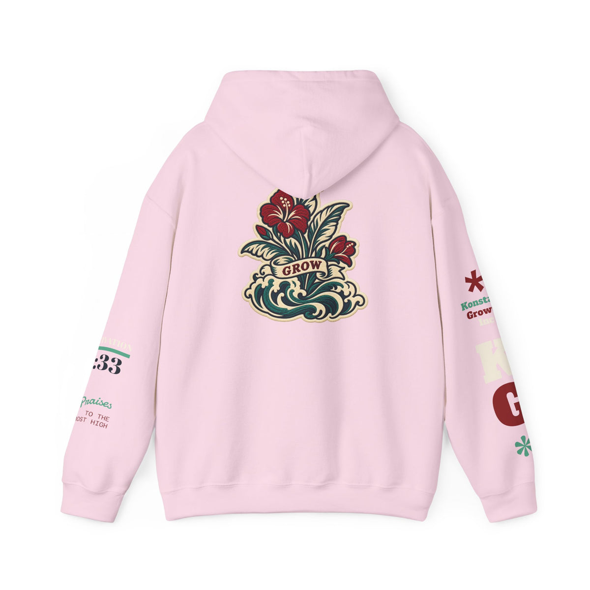 Copy of Hoodie - 'Divine Love' Graphic Hoodie with Vintage Bird & Floral Back Artwork