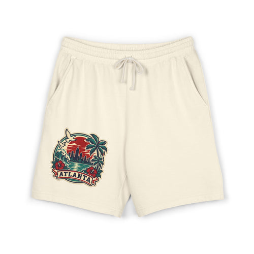 Atlanta Vintage Sunset Sweat Shorts — Garment-Dyed Fleece