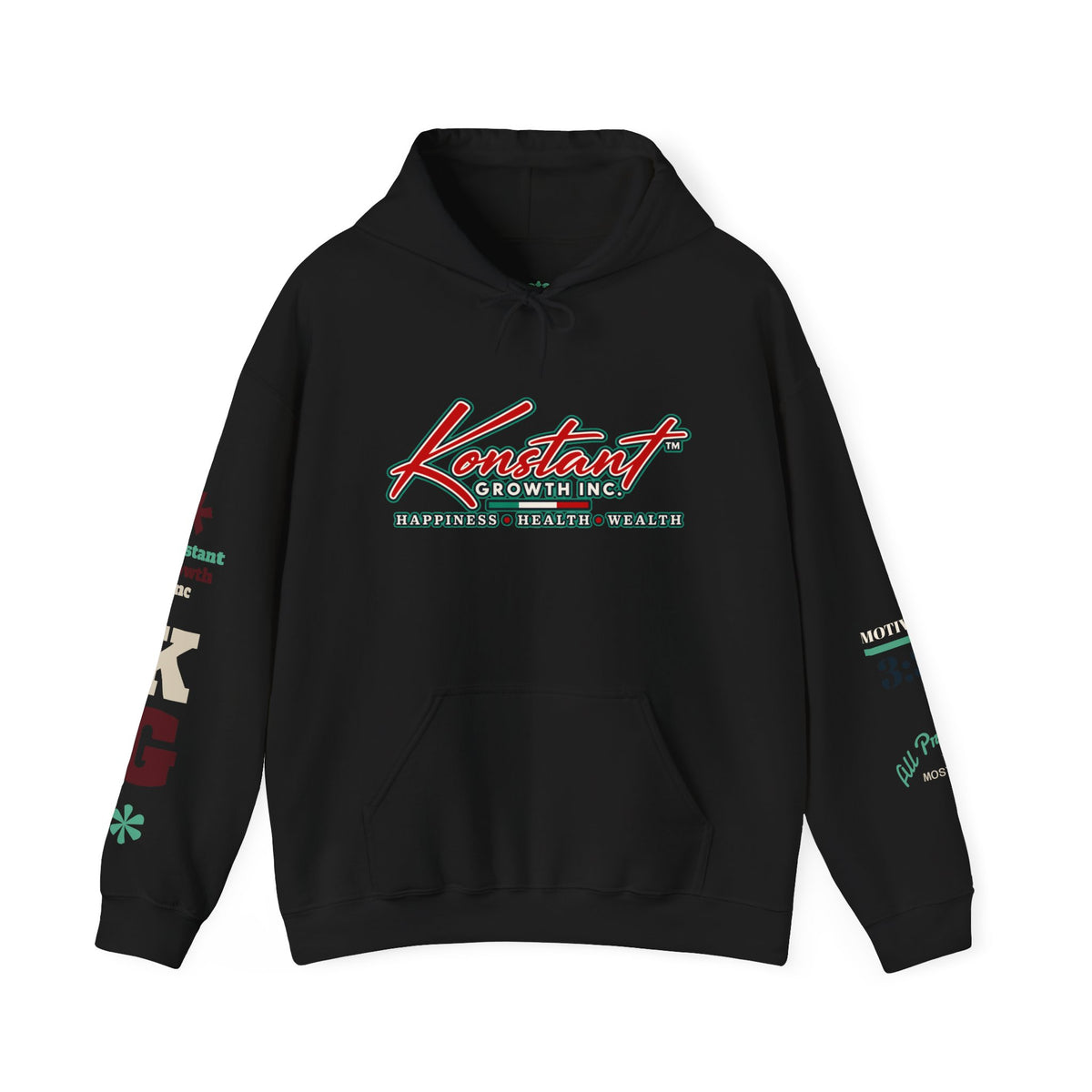 Tropical Graphic Hoodie — "Konstant Growth" Sunset Beach Pullover Printify