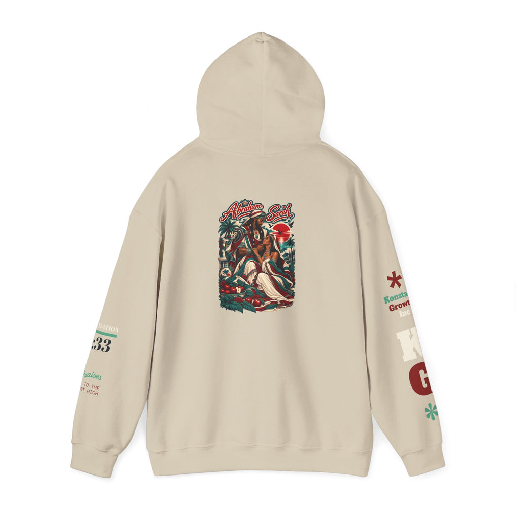 Hoodie - 'Divine Love' Graphic Hoodie with Vintage Bird & Floral Back Artwork