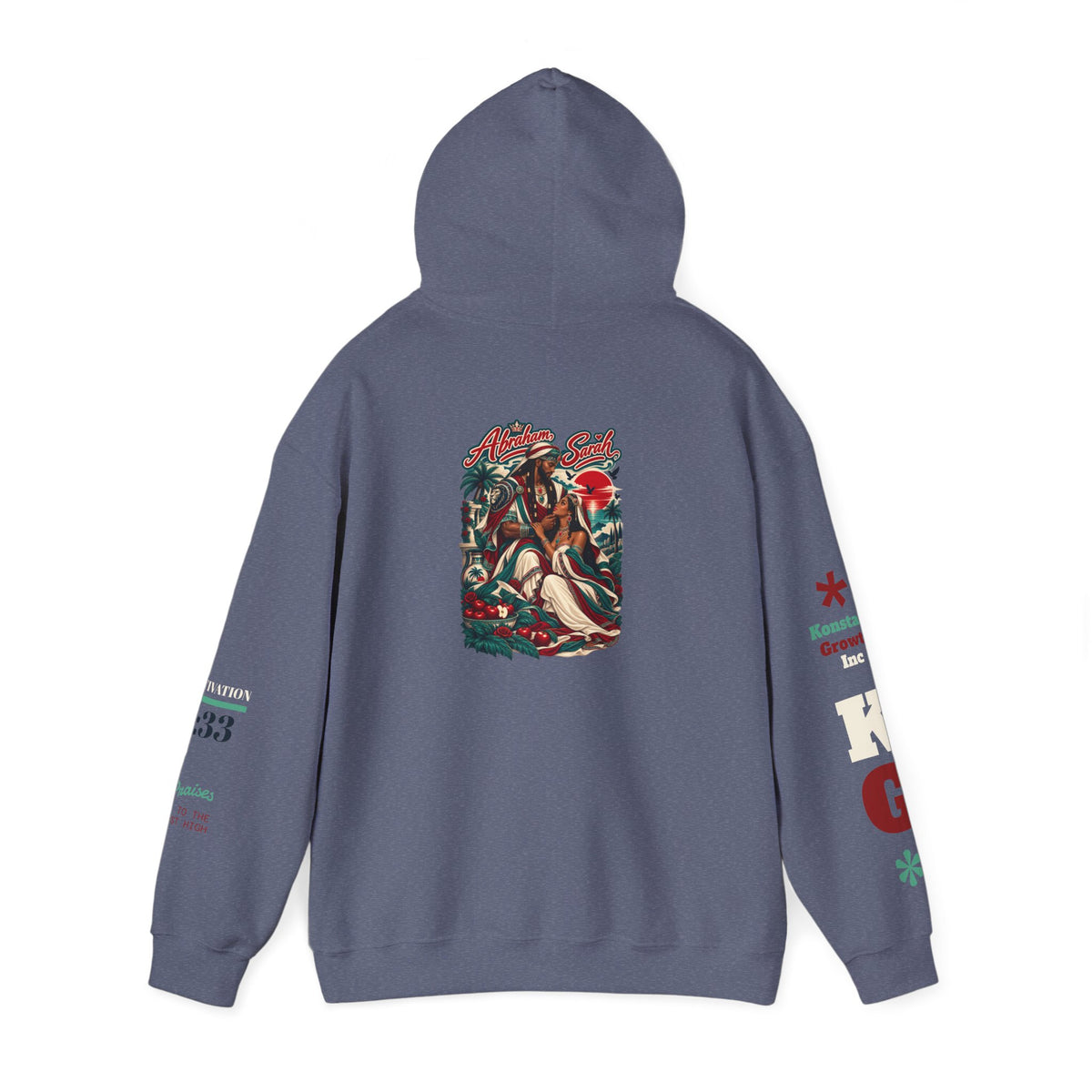 Hoodie - 'Divine Love' Graphic Hoodie with Vintage Bird & Floral Back Artwork