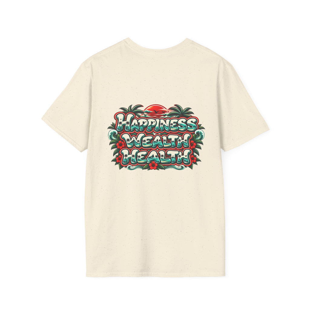 Konstant Growth 'Happiness Wealth Wealth' Graphic T-Shirt