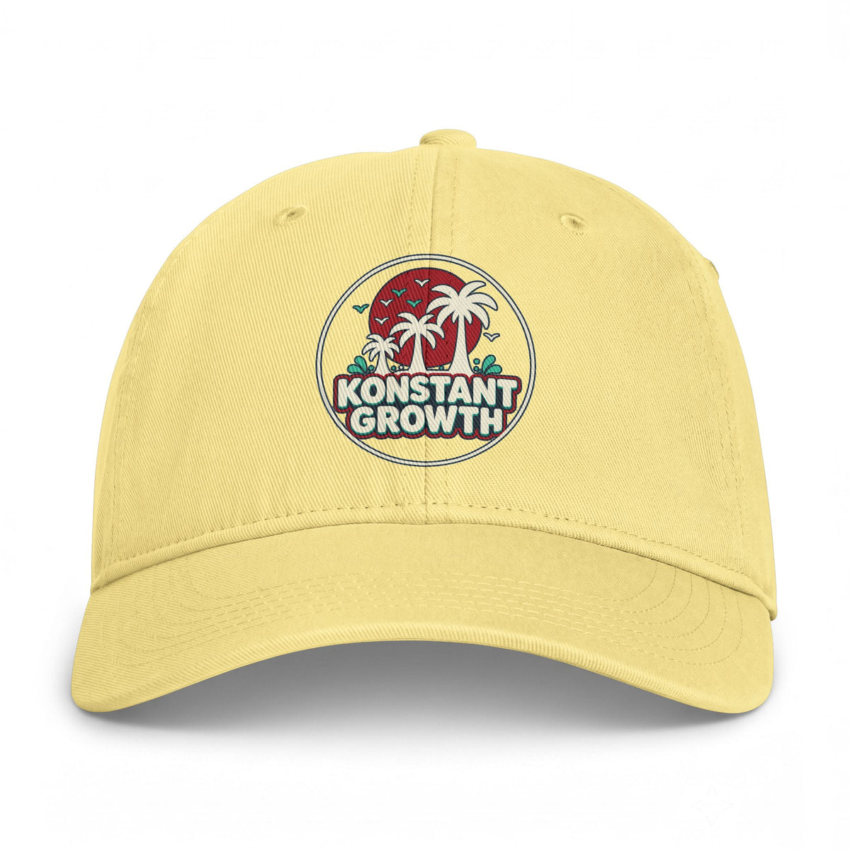 Coastal Washed Cap — 'Konstant Growth' Palm Beach Dad Hat Printify