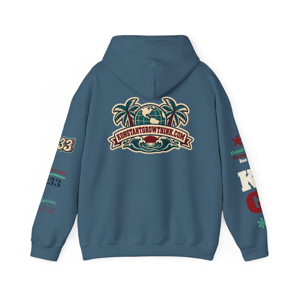 Clean Wave Hoodie — Graphic Palm-Globe Streetwear Hooded Sweatshirt