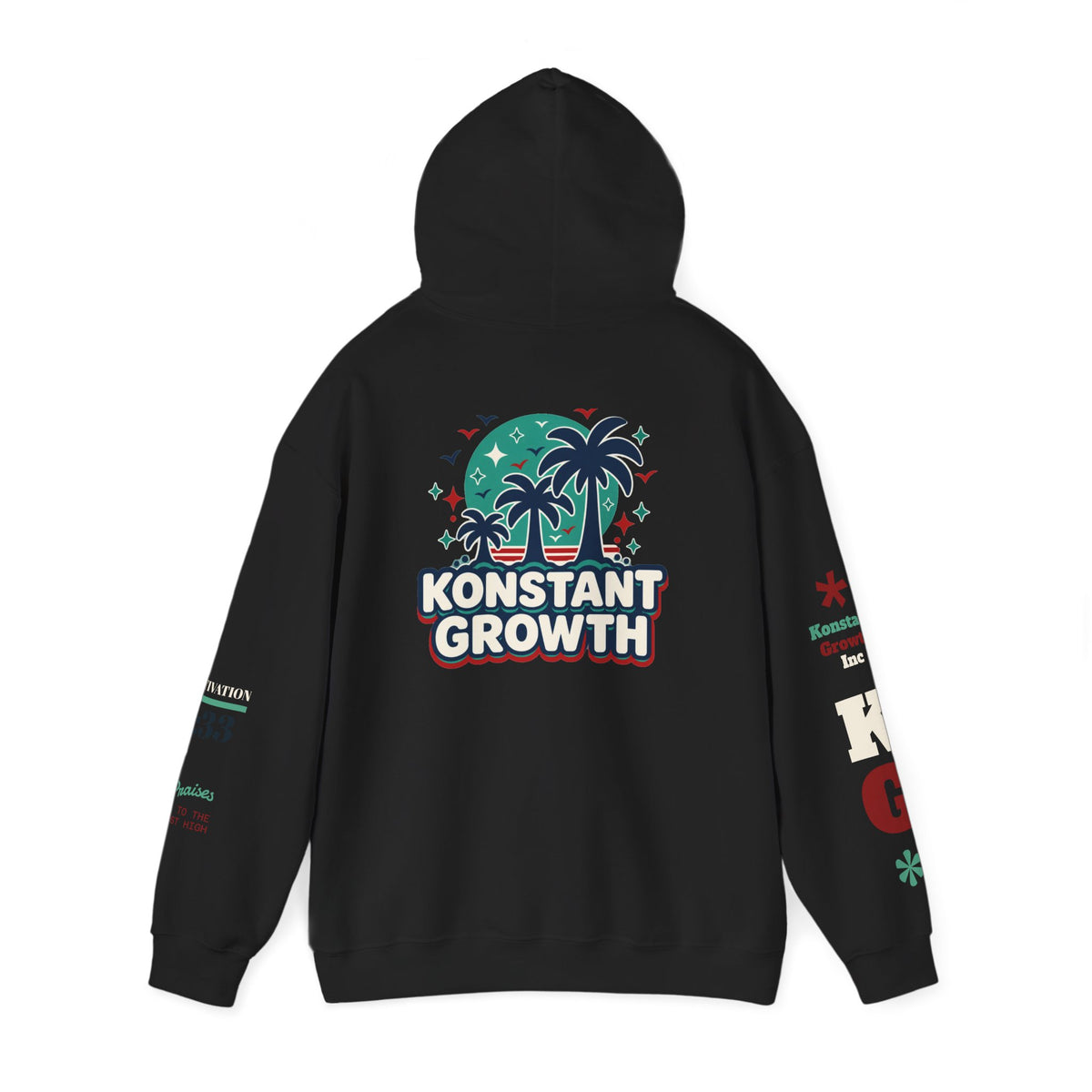 Konstant Growth Hoodie — Retro Palm Tree Graphic Sweatshirt