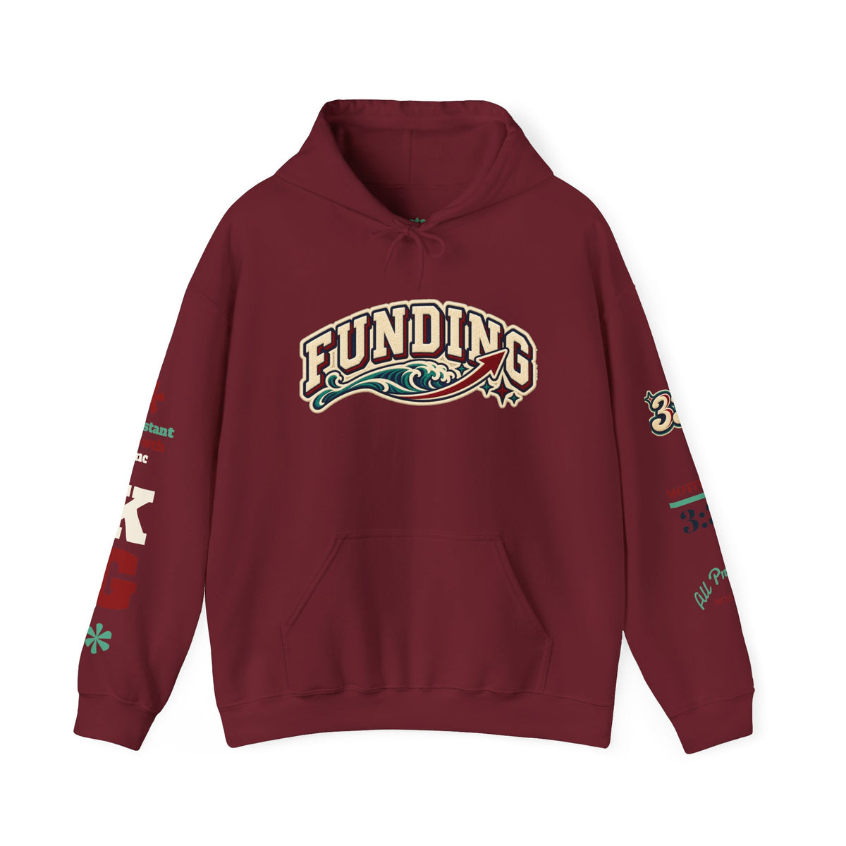 Funding Crewneck Hoodie — "Clean Build Fund" Graphic Pullover Printify