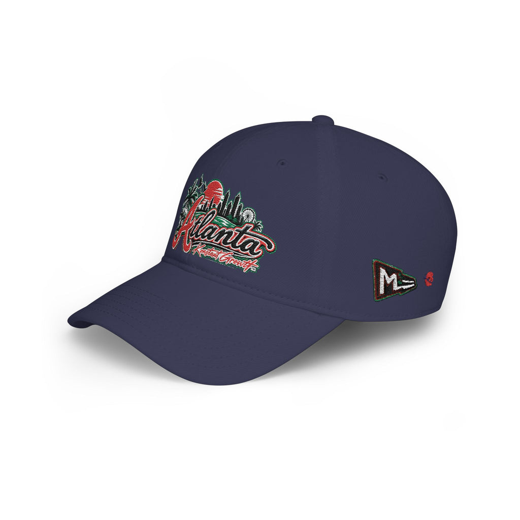 Copy of Konsanty Grounds circular logo Baseball Cap | Embroidered coffee badge, black hat