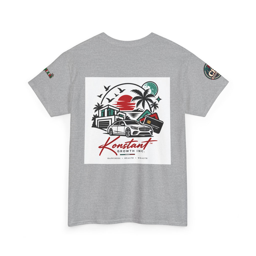 Konstant Growth Inc. Tee — Retro Car & Palm Beach Graphic T-Shirt