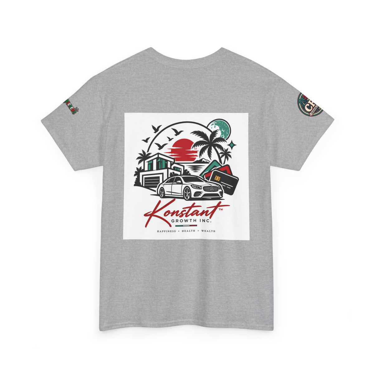 Konstant Growth Inc. Tee — Retro Car & Palm Beach Graphic T-Shirt