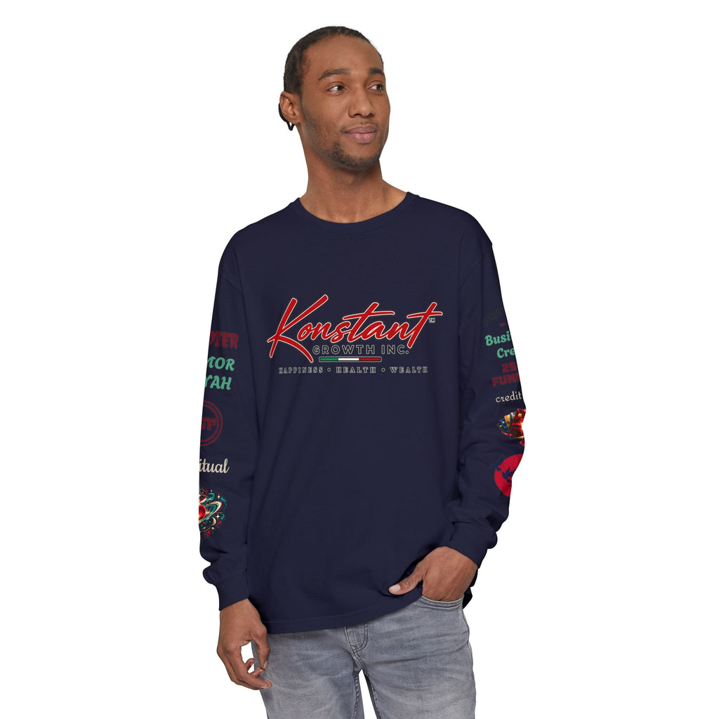 Konstant Growth Inc. Long Sleeve Tee — Tropical Moon Beach Graphic