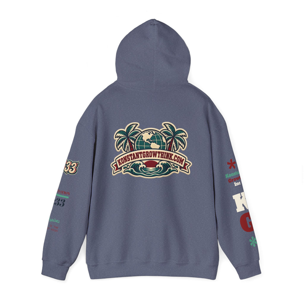 Clean Wave Hoodie — Graphic Palm-Globe Streetwear Hooded Sweatshirt