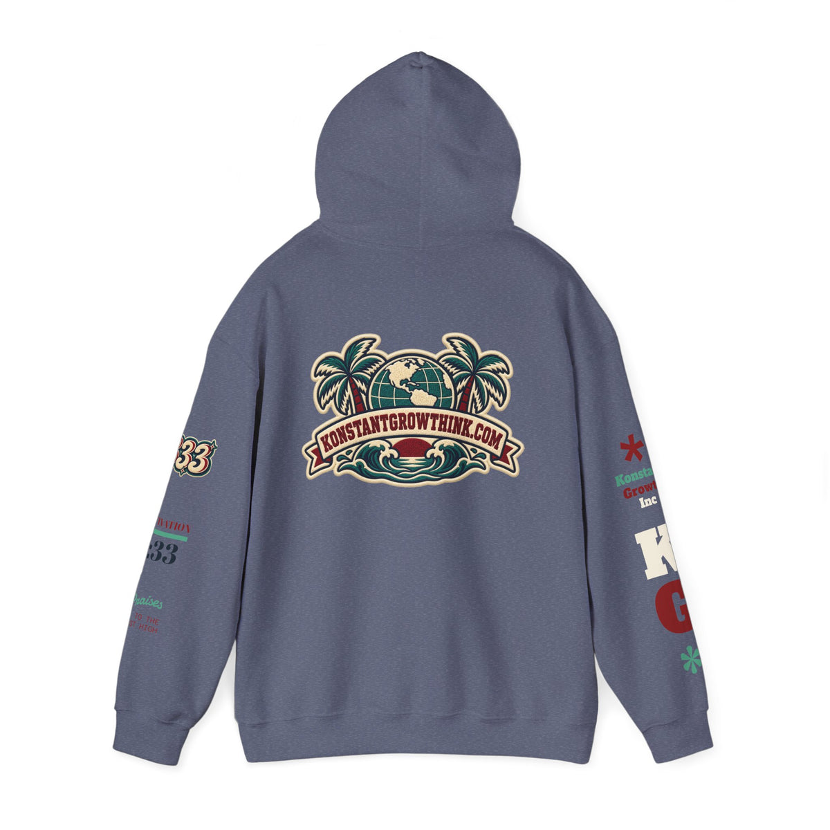 Clean Wave Hoodie — Graphic Palm-Globe Streetwear Hooded Sweatshirt