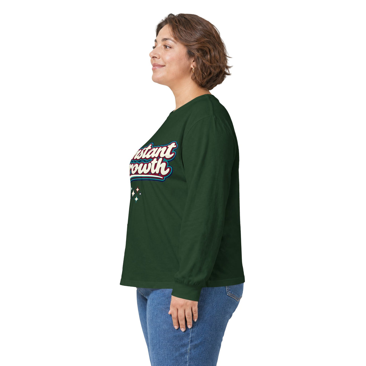 Konstant Growth Script Long Sleeve Tee | Retro Palm Sunset Beach Graphic