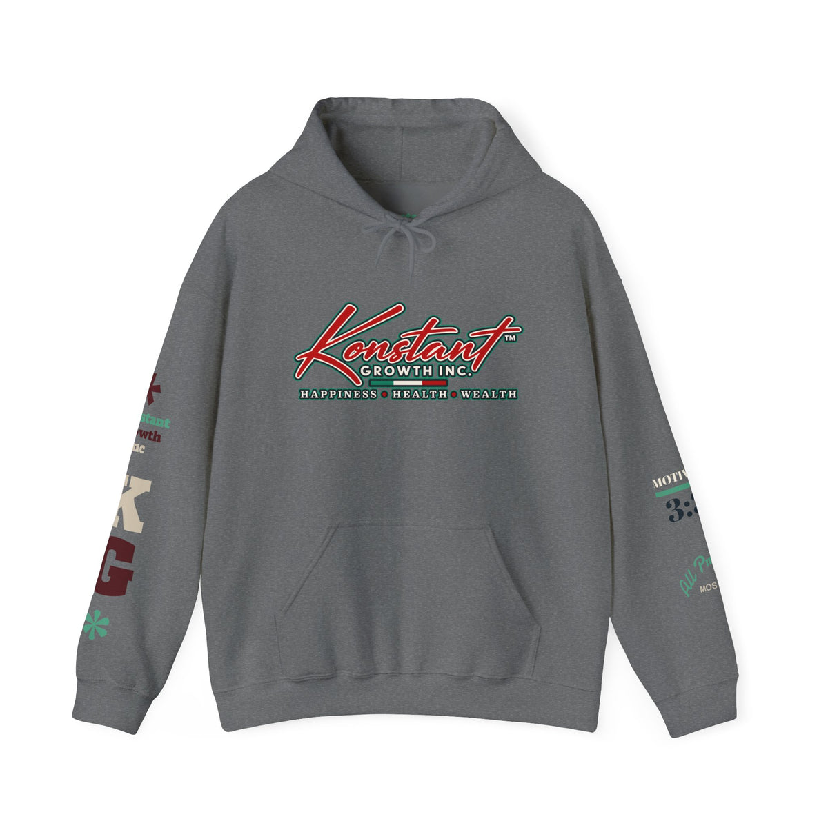 Tropical Graphic Hoodie — "Konstant Growth" Sunset Beach Pullover Printify