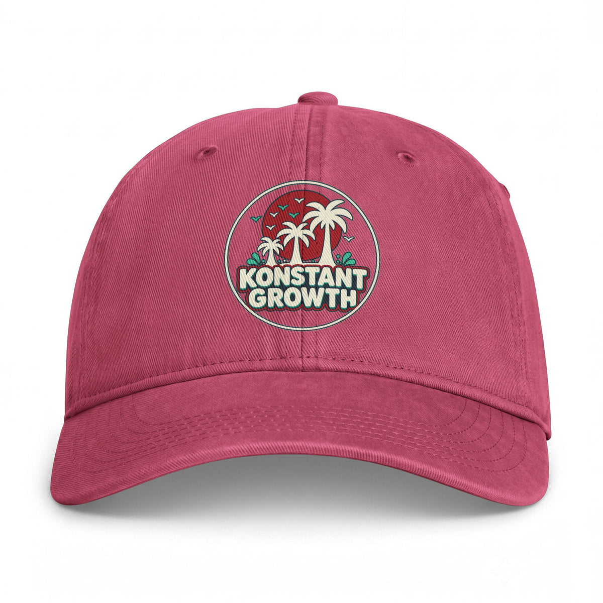 Coastal Washed Cap — 'Konstant Growth' Palm Beach Dad Hat Printify
