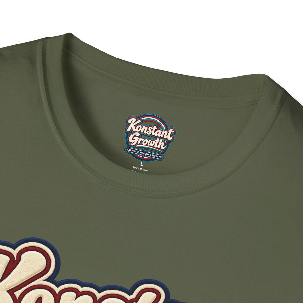 Konstant Growth T-Shirt — Retro Palm Sunset Design