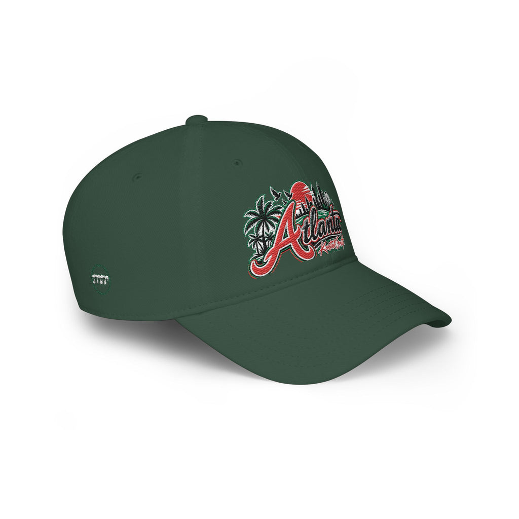 Copy of Konsanty Grounds circular logo Baseball Cap | Embroidered coffee badge, black hat