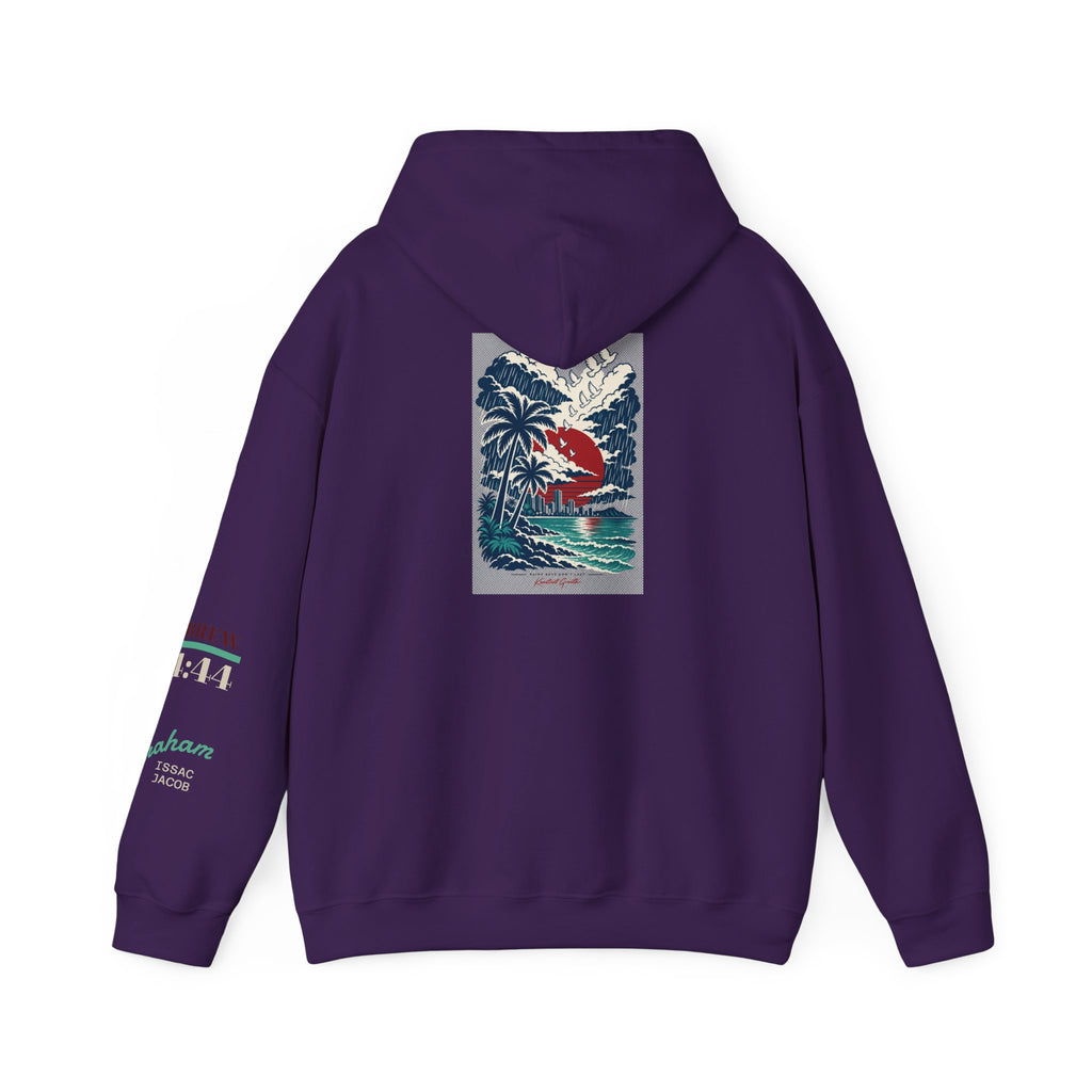Blessed Hoodie | Surfer Palm Wave Graphic Hoodie, Tropical Beach Sweatshirt