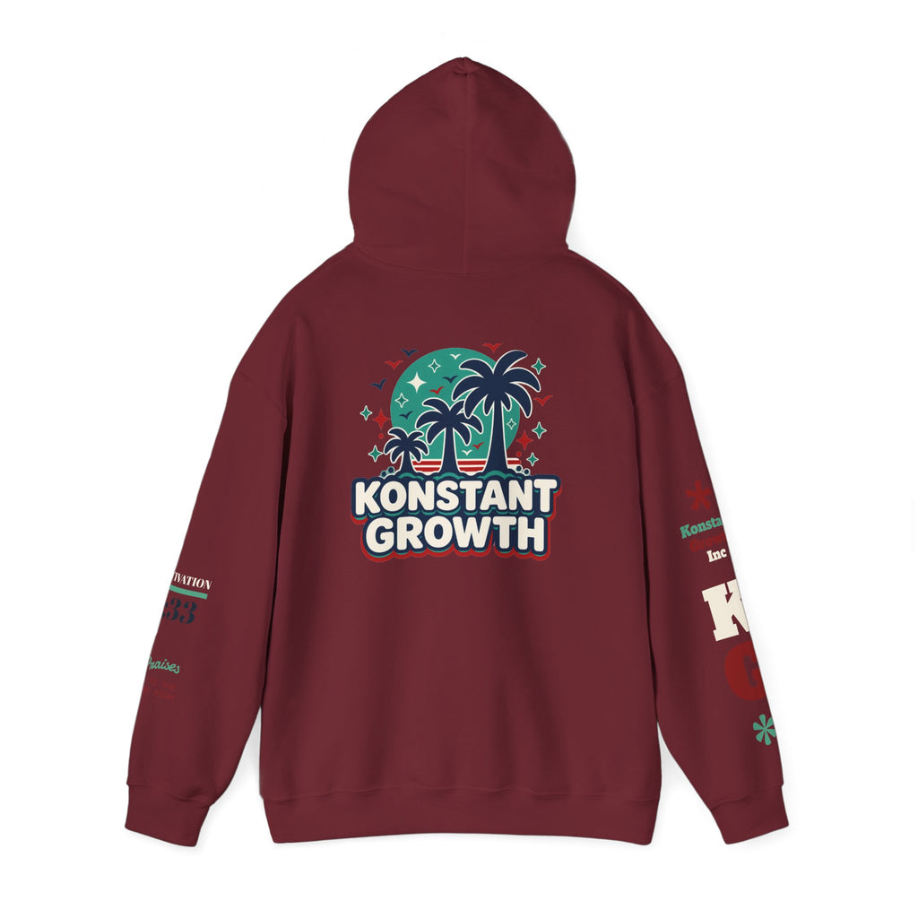 Konstant Growth Hoodie — Retro Palm Tree Graphic Sweatshirt