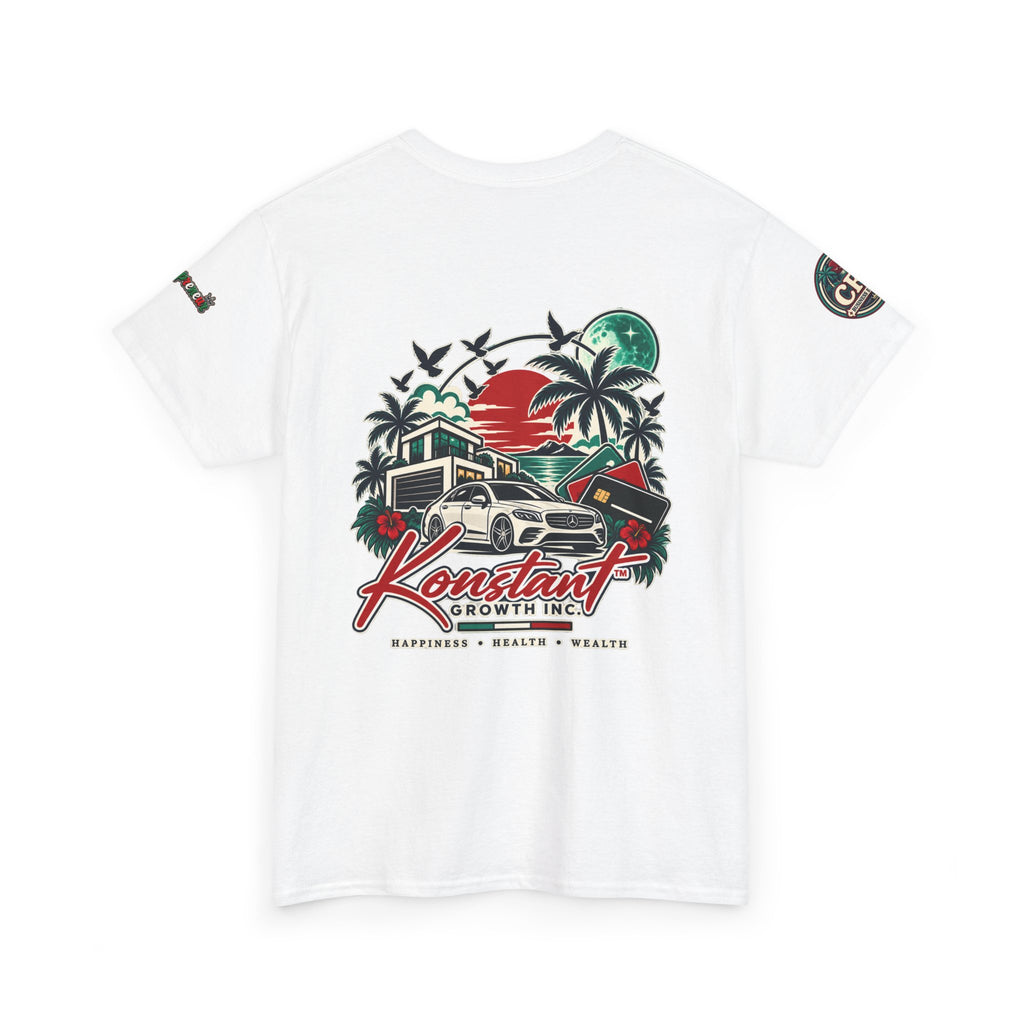 Copy of Konstant Growth Inc. Tee — Retro Car & Palm Beach Graphic T-Shirt