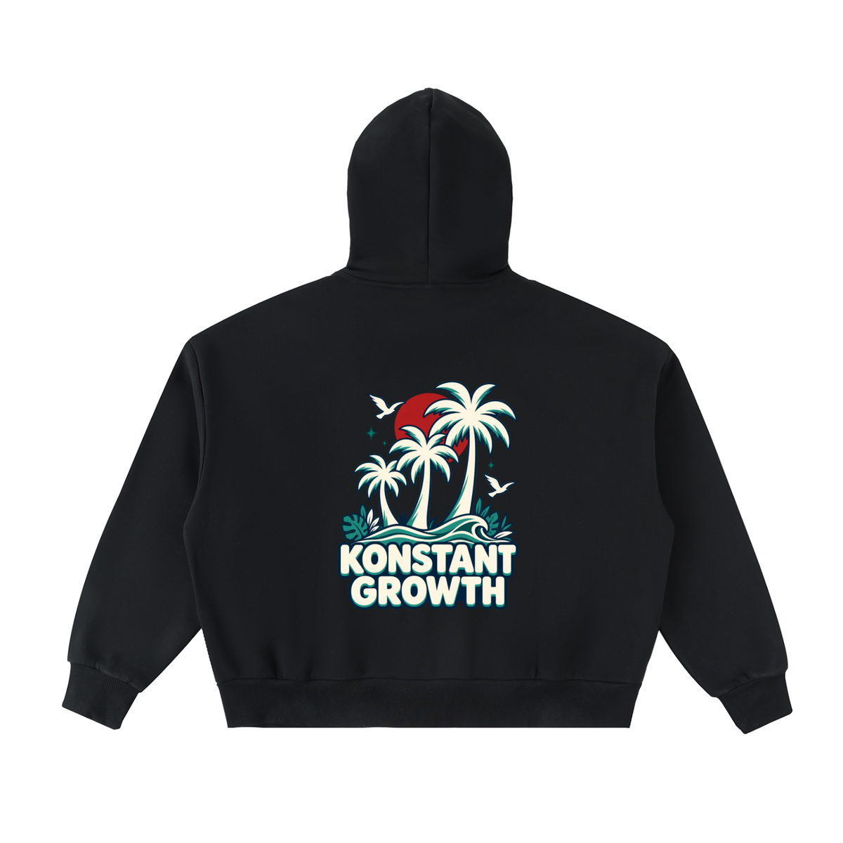 Fleeced Full-Zip Boxy Hoodie ODMPOD