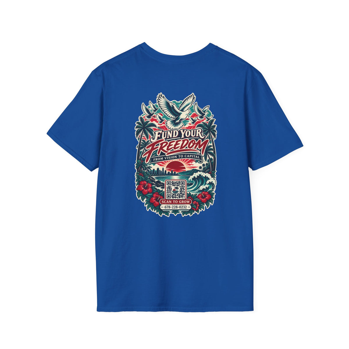 T-Shirt — 'Fund Your Freedom' Retro Graphic Tee (Konstant Growth Co.)