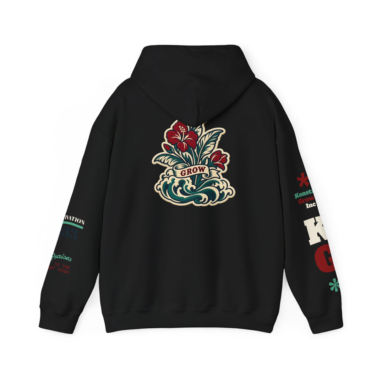 Copy of Hoodie - 'Divine Love' Graphic Hoodie with Vintage Bird & Floral Back Artwork
