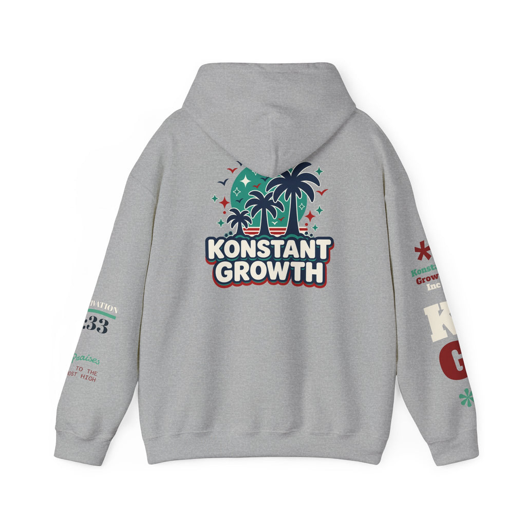 Konstant Growth Hoodie — Retro Palm Tree Graphic Sweatshirt