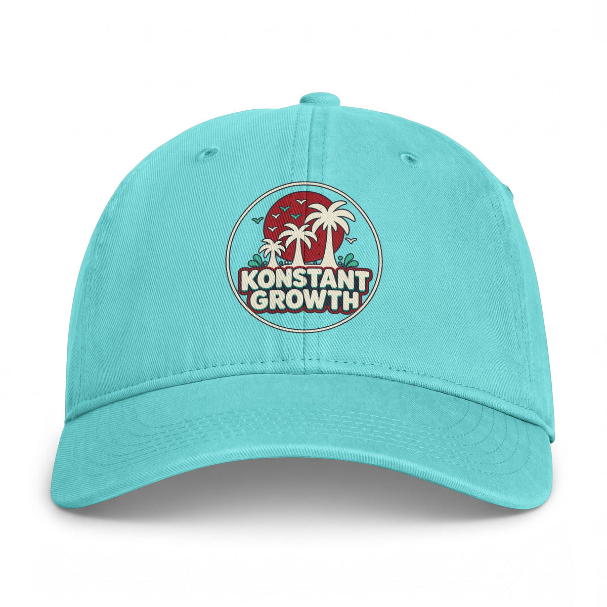 Coastal Washed Cap — 'Konstant Growth' Palm Beach Dad Hat Printify