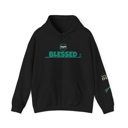 Blessed Hoodie | Surfer Palm Wave Graphic Hoodie, Tropical Beach Sweatshirt