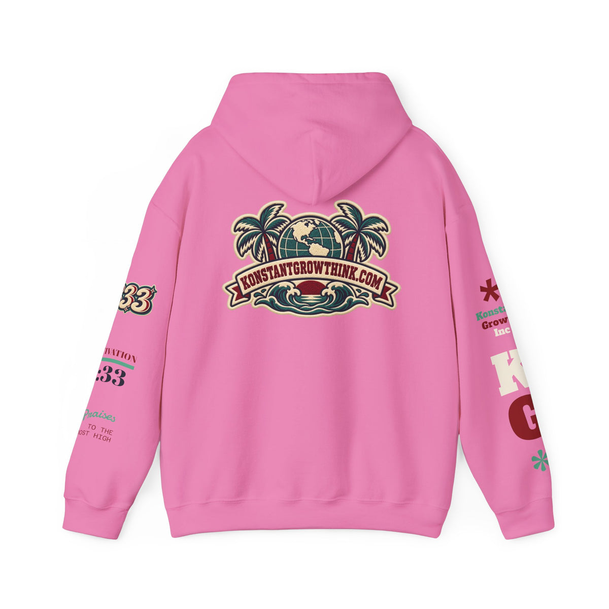 Clean Wave Hoodie — Graphic Palm-Globe Streetwear Hooded Sweatshirt