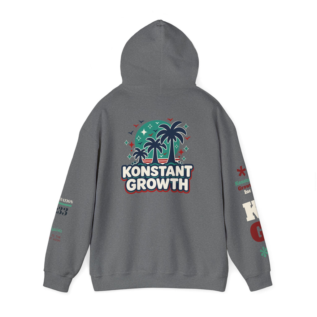 Konstant Growth Hoodie — Retro Palm Tree Graphic Sweatshirt