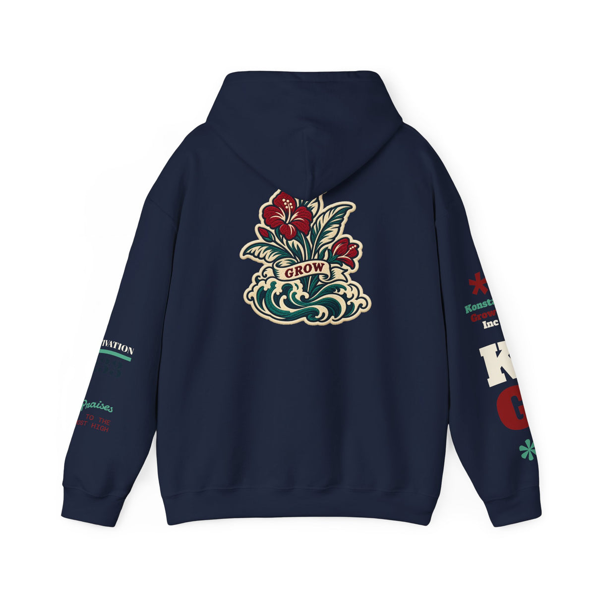 Copy of Hoodie - 'Divine Love' Graphic Hoodie with Vintage Bird & Floral Back Artwork