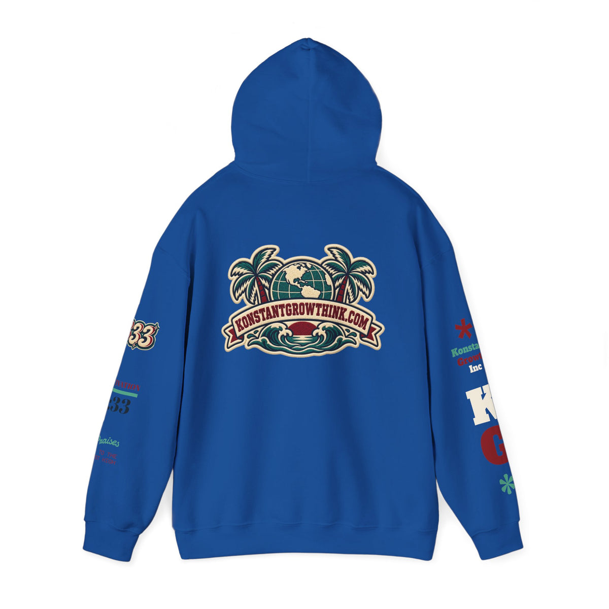 Clean Wave Hoodie — Graphic Palm-Globe Streetwear Hooded Sweatshirt