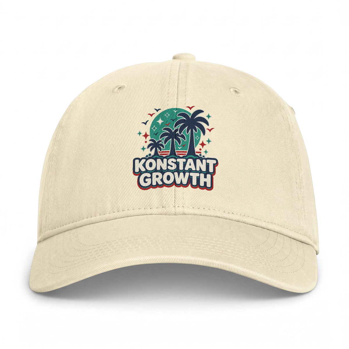 Konstant Growth Palm Hat — Coastal Vintage Baseball Cap Printify
