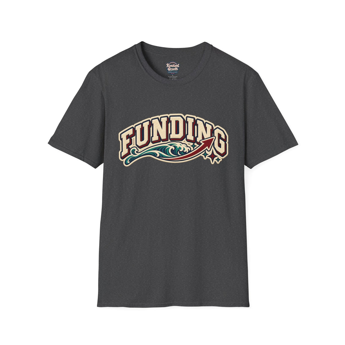Funding Surf Crest T-Shirt — "Clean Build Fund" Retro Beach Graphic Tee Printify