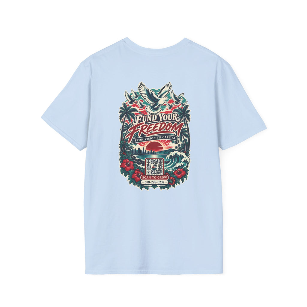 T-Shirt — 'Fund Your Freedom' Retro Graphic Tee (Konstant Growth Co.)