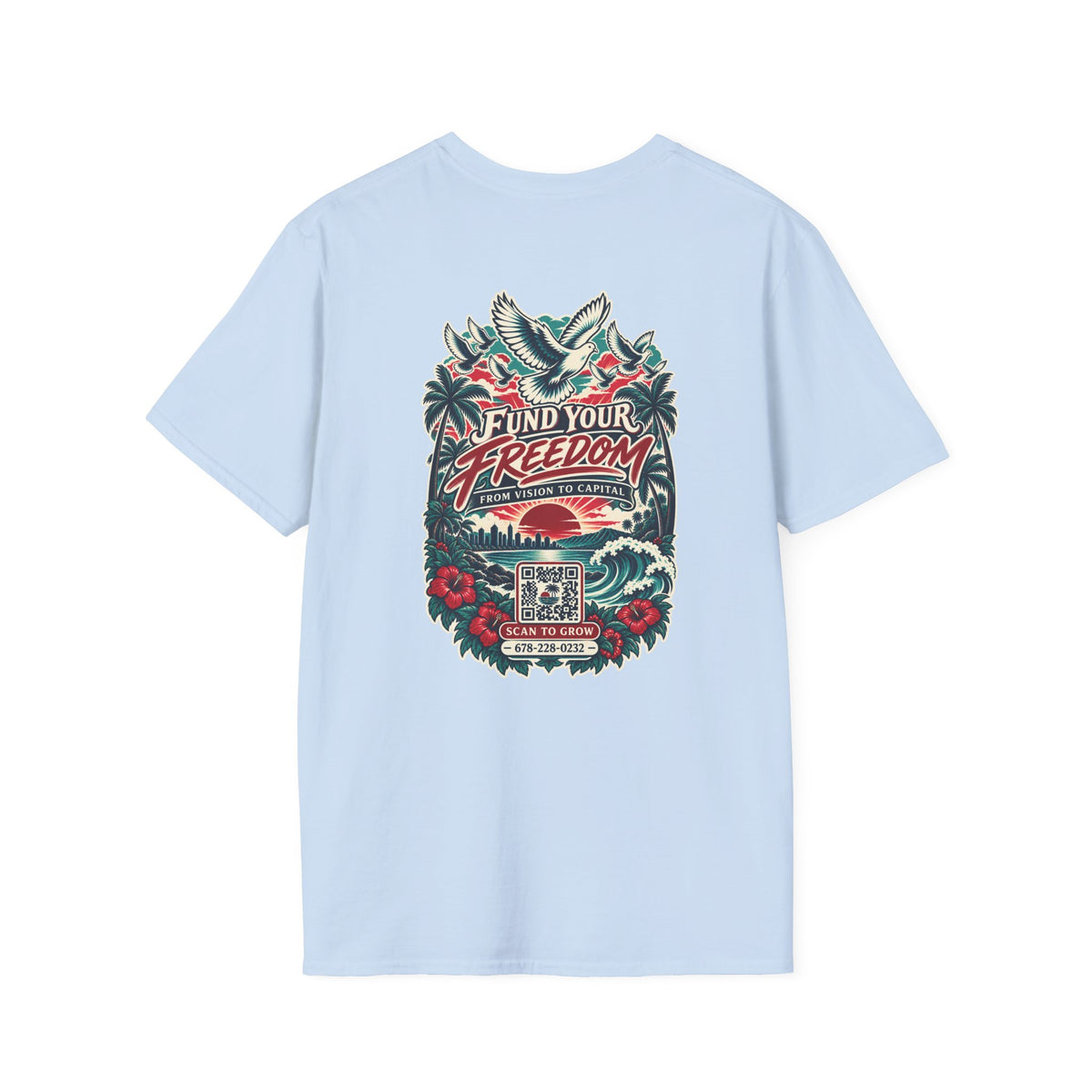 T-Shirt — 'Fund Your Freedom' Retro Graphic Tee (Konstant Growth Co.)