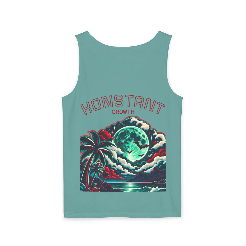 Konstant Growth tropical moon illustration Tank Top | motivational graphic