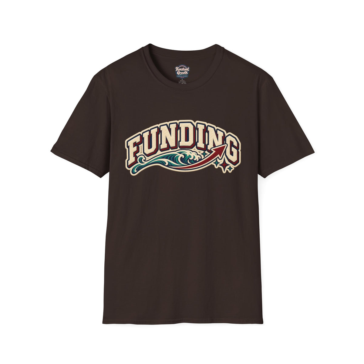 Funding Surf Crest T-Shirt — "Clean Build Fund" Retro Beach Graphic Tee