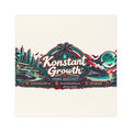 Konstant Growth logo Car Magnet | Retro neon skyline palm trees