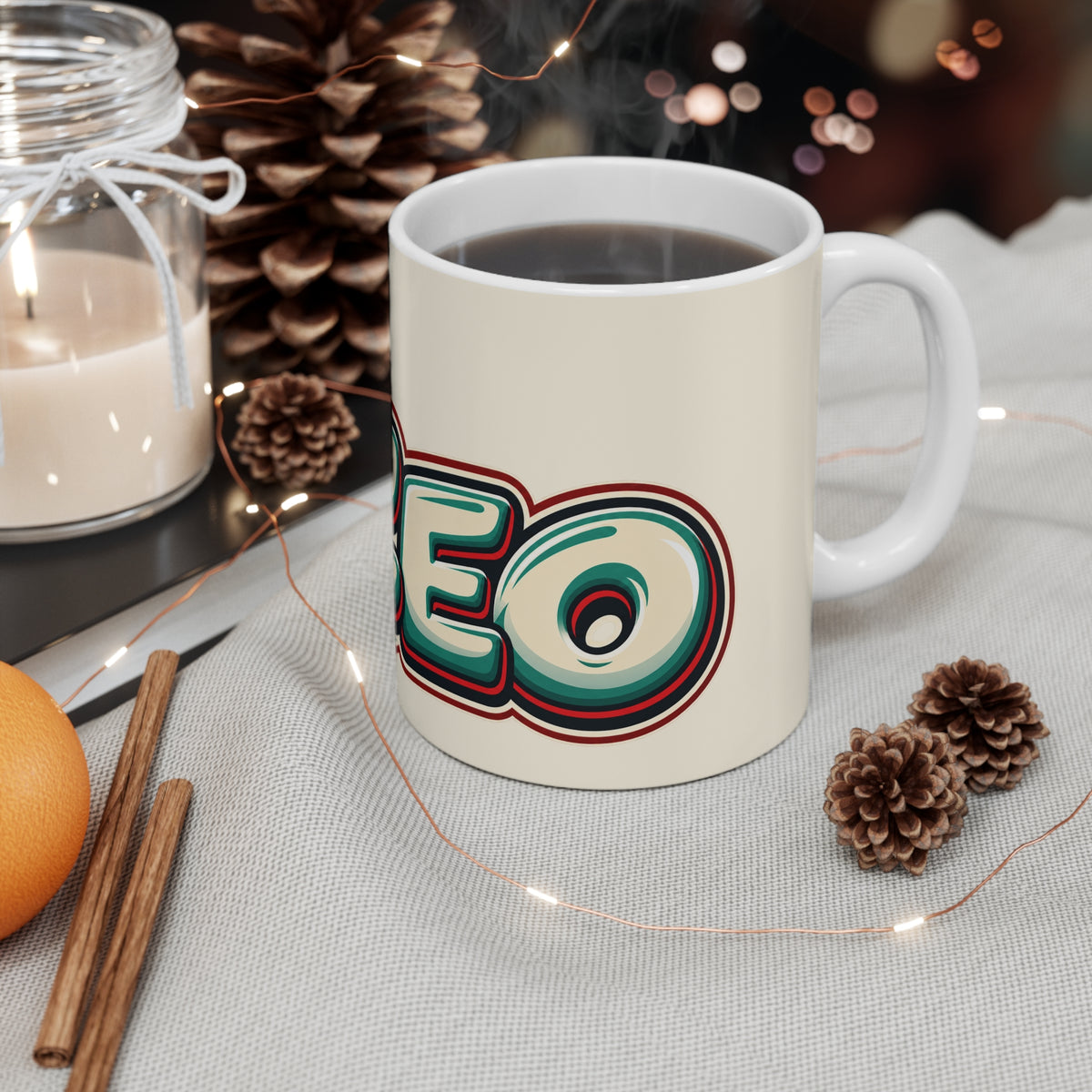 Retro Sunset Crest Mug — CEO Vintage Surf Wave Coffee Cup (11oz)